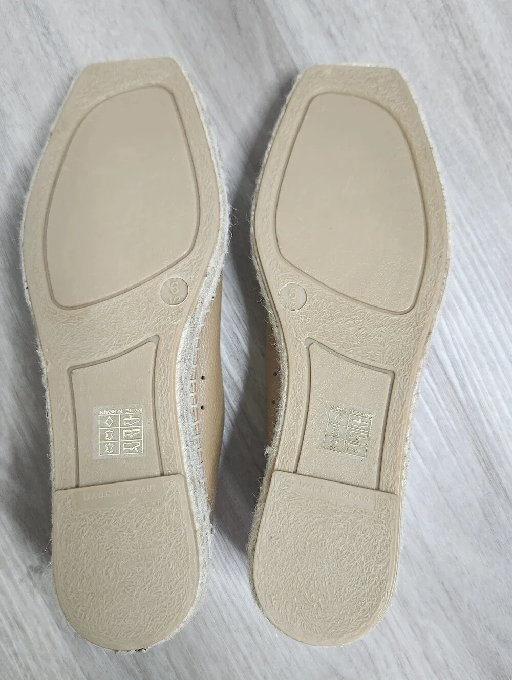 Everlane Leather Espadrille Womens 6.5 Tan Caramel Slip On Classic Neutral Work